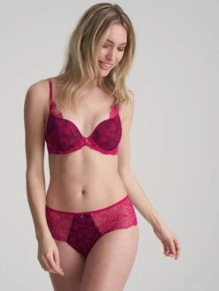 Marie Jo Anna Padded Heart Shaped Bra 11 Marie Jo Anna Padded Heart Shaped Bra -Chantelle Sales Store 0102426PaddedHeartShapedBra0502420ShortsAmarenaRedFront
