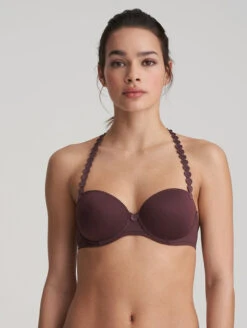 Marie Jo L'Aventure Tom Balcony Bra 8 Marie Jo L'Aventure Tom Balcony Bra -Chantelle Sales Store 0120829TomBraAubergineFrontHalterStraps