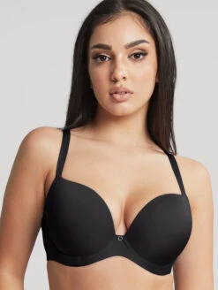 Cleo Faith Plunge Bra 8 Cleo Faith Plunge Bra -Chantelle Sales Store 10666FaithPlungeBraBlackFront