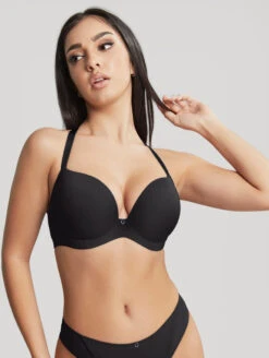 Cleo Faith Plunge Bra 11 Cleo Faith Plunge Bra -Chantelle Sales Store 10666FaithPlungeBraBlackFront2