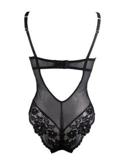 Pour Moi Satin Luxe Underwire Bodysuit 15 Pour Moi Satin Luxe Underwire Bodysuit -Chantelle Sales Store 11805SatinLuxeandLaceUWBodysuitBlackBackEdited