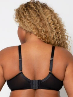 Curvy Couture Sheer Mesh Bra 7 Curvy Couture Sheer Mesh Bra -Chantelle Sales Store 1311BlackSheerback
