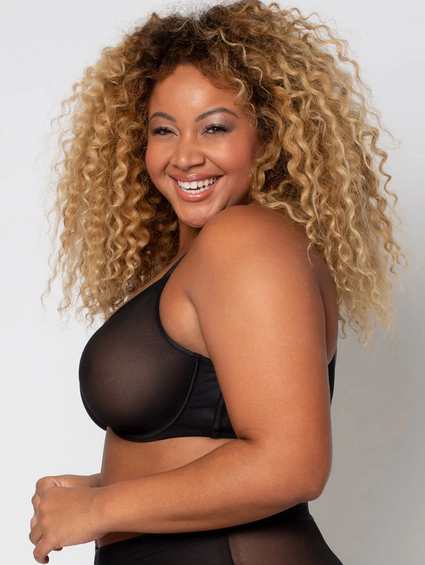 Curvy Couture Sheer Mesh Bra 2 Curvy Couture Sheer Mesh Bra - Image 2