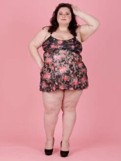 Kilo Brava The Lace Retro Chemise 7 Kilo Brava The Lace Retro Chemise -Chantelle Sales Store 16040BlackFloralRetroChemiseBlackFloralFrontEdited2