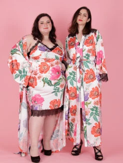 Kilo Brava The Satin Maxi Robe 7 Kilo Brava The Satin Maxi Robe -Chantelle Sales Store 17015TheSatinMaxiRobeFloralPrintFrontEdit