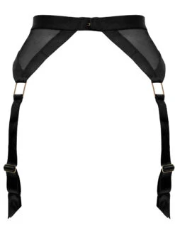 Pour Moi India Embroidery Garter Belt 11 Pour Moi India Embroidery Garter Belt -Chantelle Sales Store 20340PourMoiIndiaGarterBeltBlackCosmeticBackEditedCutOut
