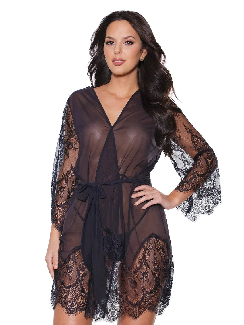 Coquette Lace Short Robe 1 Coquette Lace Short Robe