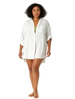 Anne Cole Boyfriend Plus Size Swim Cover Up
