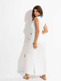 Pour Moi Crochet Maxi Wrap 7 Pour Moi Crochet Maxi Wrap -Chantelle Sales Store 26839CrochetSleevelessMaxiDusterWhiteBackEdited