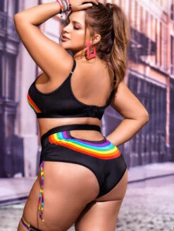 Mapale 2 Piece Pride Set 11 Mapale 2 Piece Pride Set -Chantelle Sales Store 2689XMapaleTwoPiecePrideSetBlackBackLifestyle