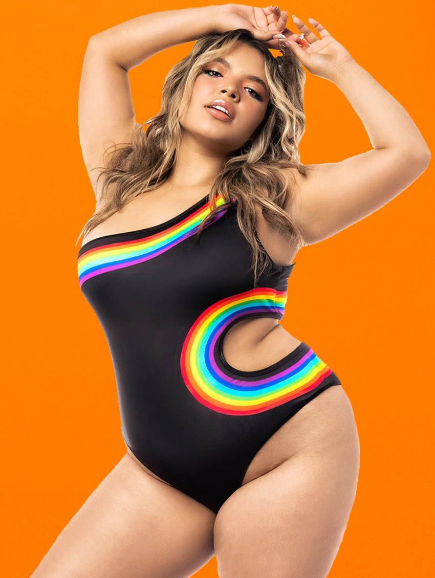 Mapale Asymmetrical Pride Bodysuit 2 Mapale Asymmetrical Pride Bodysuit - Image 2