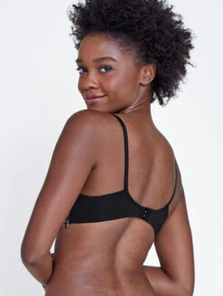 Skarlett Blue Entice Lace Balconette Bra 7 Skarlett Blue Entice Lace Balconette Bra -Chantelle Sales Store 324143LaceBalconetteBraBlackNylonBack