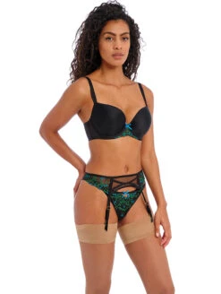Freya Show Off Suspender 9 Freya Show Off Suspender -Chantelle Sales Store AA401631PlungeBraAA401691SuspenderAA401670ThongBlackSide