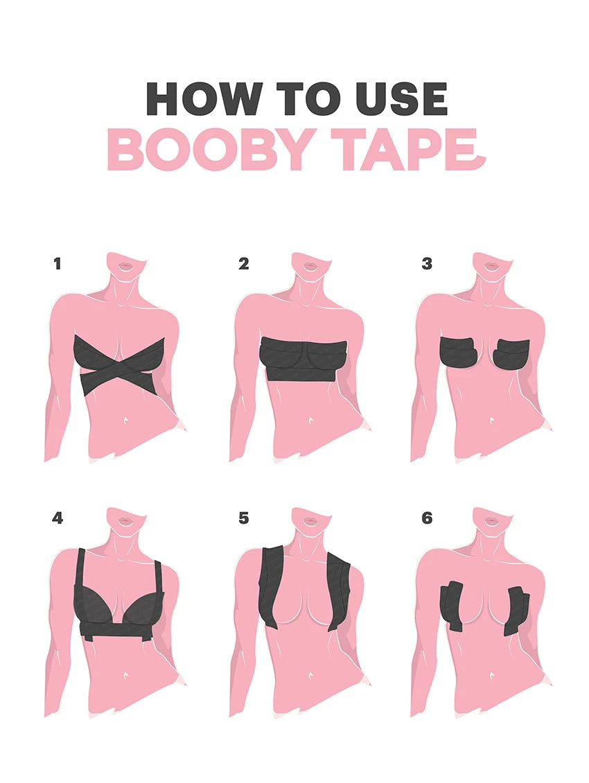 Booby Tape Breast Lift Tape - Black 4 Booby Tape Breast Lift Tape - Black - Image 4