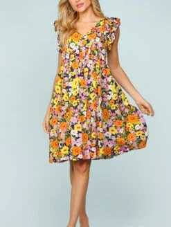 Brook Double Frill Dress