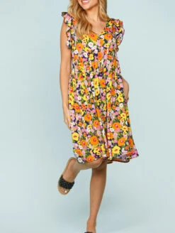 Brook Double Frill Dress 6 Brook Double Frill Dress -Chantelle Sales Store BrookDoubleFrillDressHD3006BFrontFun