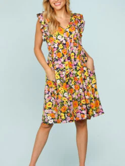 Brook Double Frill Dress 7 Brook Double Frill Dress -Chantelle Sales Store BrookDoubleFrillDressHD3006BFrontPockets