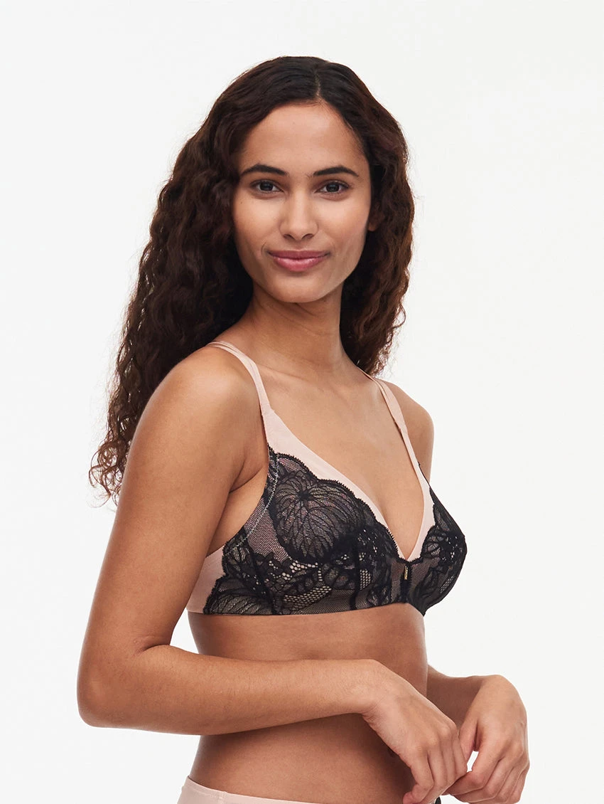 Chantelle Midnight Flowers Wirefree Bra 2 Chantelle Midnight Flowers Wirefree Bra - Image 2