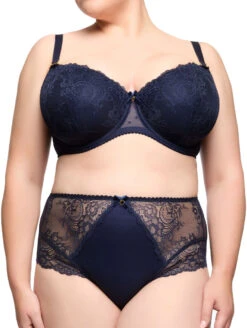 Dita Von Teese Fiamma Full Figure Bra 5 Dita Von Teese Fiamma Full Figure Bra -Chantelle Sales Store DVTFiammaFullFigureBraNavyD99021Set