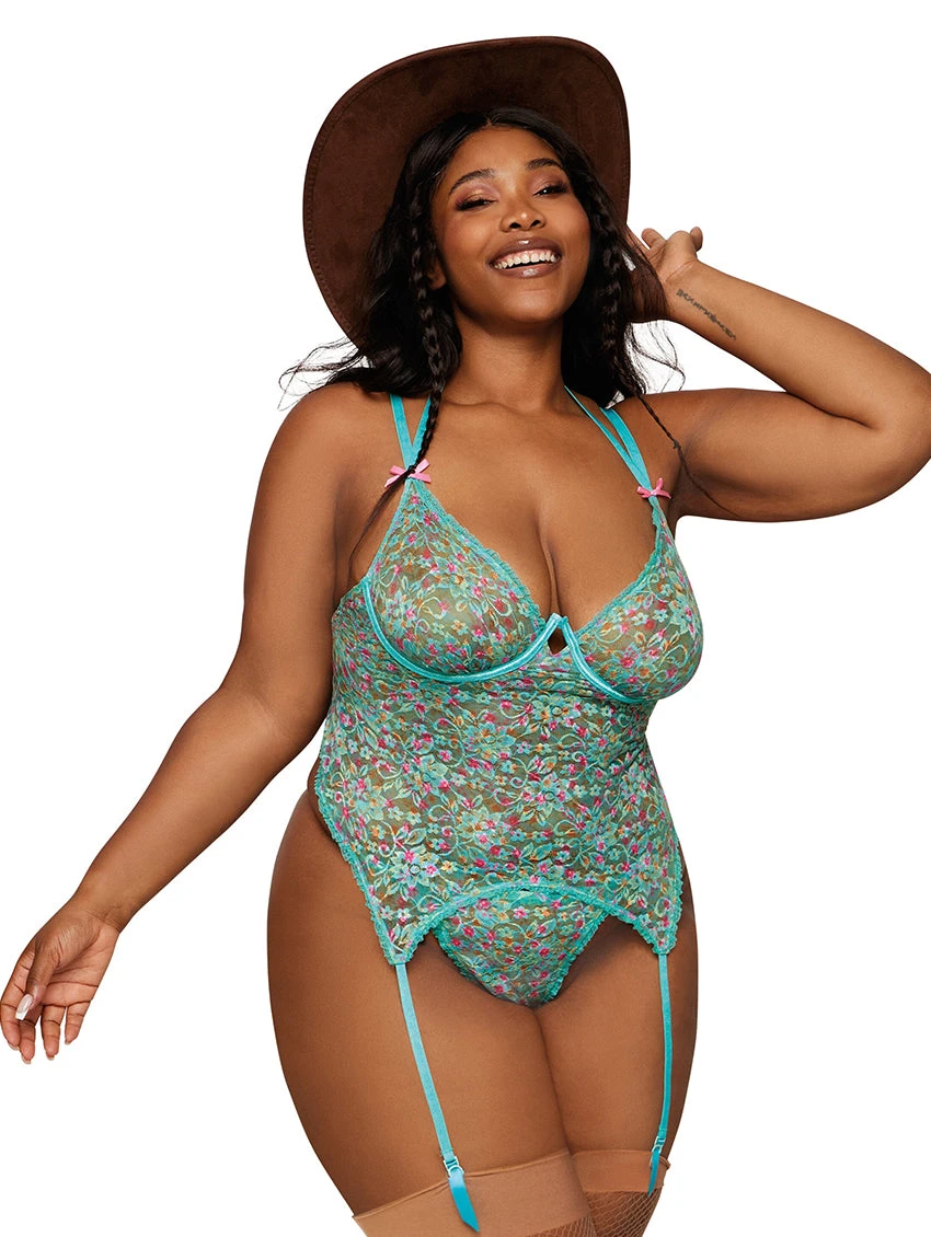 Dreamgirl Floral Bustier 1 Dreamgirl Floral Bustier