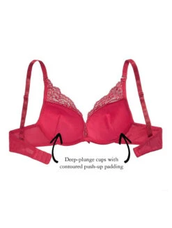 The Little Bra Company Lucia Deep Plunge Bra 5 The Little Bra Company Lucia Deep Plunge Bra -Chantelle Sales Store E004CLuciaDeepPlungeBraRedInfo
