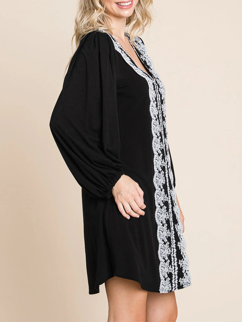 Emerald Hattie V-Neck Lace Dress 6 Emerald Hattie V-Neck Lace Dress - Image 6