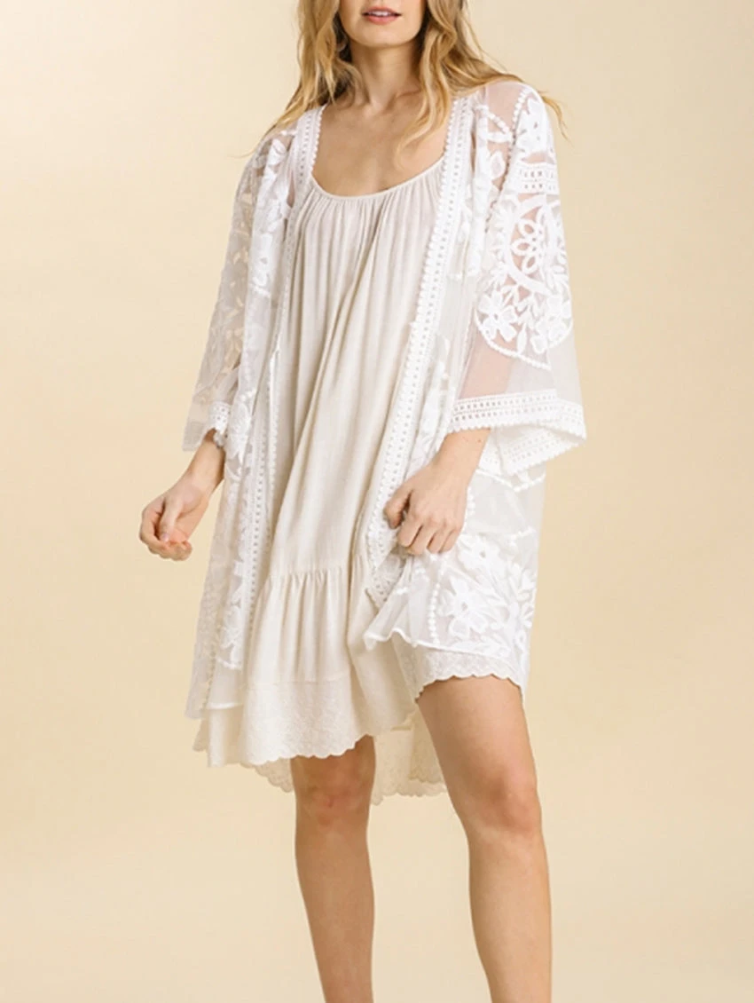 Etta Floral Lace Cover Up 2 Etta Floral Lace Cover Up - Image 2