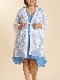 Etta Floral Lace Cover Up 11 Etta Floral Lace Cover Up -Chantelle Sales Store EttaFloralLaceCoverUpCreamC1136FrontPlus