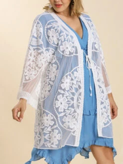 Etta Floral Lace Cover Up 12 Etta Floral Lace Cover Up -Chantelle Sales Store EttaFloralLaceCoverUpCreamC1136SidePlus