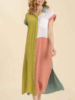 Josie Color Block Dress 7 Josie Color Block Dress -Chantelle Sales Store JosieColourBlockDressA0551Front