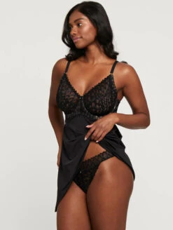 Montelle Lacy Essentials Babydoll 6 Montelle Lacy Essentials Babydoll -Chantelle Sales Store MontelleLacyEssentialsBabydollandPantyBlack9306WithPanty