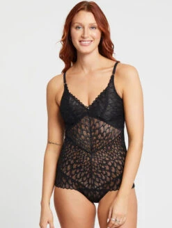 Montelle Lacy Essentials Bodysuit 5 Montelle Lacy Essentials Bodysuit -Chantelle Sales Store MontelleLacyEssentialsBodysuitBlack9307FrontAlt