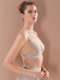 Natori Feathers Plunge Bra 10 Natori Feathers Plunge Bra -Chantelle Sales Store NatoriFeathersPlungeBra730023CafeSide