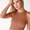 Nikibiki Hi-Neck Crop Top