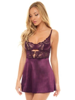 Oh La La Cheri Donna Chemise 8 Oh La La Cheri Donna Chemise -Chantelle Sales Store OhLaLaCheriDonnaChemisePotentPurple74 11905 X Front