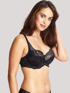 Panache Clara Bra 8 Panache Clara Bra -Chantelle Sales Store PanacheClaraBraCharcoalBlack7255Side