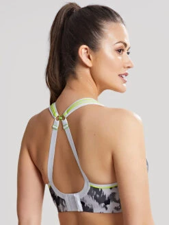 Panache Wire Free Sports Bra 6 Panache Wire Free Sports Bra -Chantelle Sales Store PanacheNonWiredSportsBraGreyAnimal7341ABackAlt