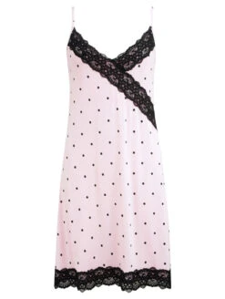 Pour Moi Sofa Love Lace Jersey Chemise 6 Pour Moi Sofa Love Lace Jersey Chemise -Chantelle Sales Store PourMoiSofaLoveChemiseBlushBlack19835FrontCutOut