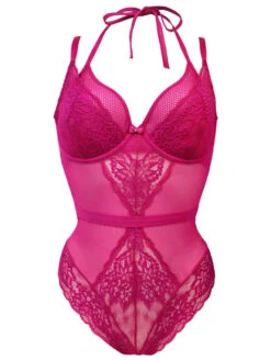 Pour Moi Suspense Bodysuit 10 Pour Moi Suspense Bodysuit -Chantelle Sales Store PourMoiSusoenseContradictionBodysuitHotPink11810FrontFlat