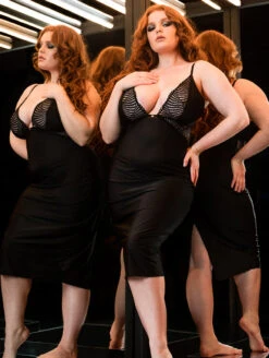 Scantilly By Curvy Kate After Hours Slip Dress 8 Scantilly By Curvy Kate After Hours Slip Dress -Chantelle Sales Store SN025326AfterHoursSlipDressBlackFrontFashion