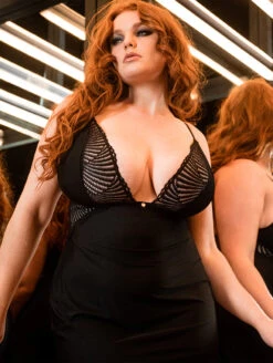 Scantilly By Curvy Kate After Hours Slip Dress 7 Scantilly By Curvy Kate After Hours Slip Dress -Chantelle Sales Store SN025326AfterHoursSlipDressBlackFrontFashion2