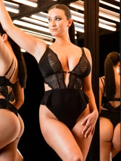 Scantilly By Curvy Kate After Hours Teddy 7 Scantilly By Curvy Kate After Hours Teddy -Chantelle Sales Store SN025327AfterHoursTeddyBlackFrontFashion