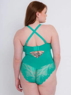 Scantilly By Curvy Kate Indulgence Bodysuit 13 Scantilly By Curvy Kate Indulgence Bodysuit -Chantelle Sales Store ST010704IndulgenceBodysuitJadeBackEdited