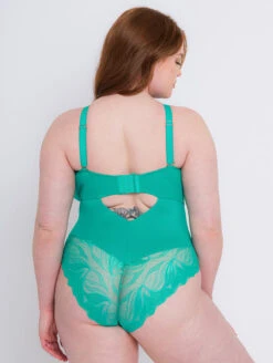 Scantilly By Curvy Kate Indulgence Bodysuit 14 Scantilly By Curvy Kate Indulgence Bodysuit -Chantelle Sales Store ST010704IndulgenceBodysuitJadeBackEdited2