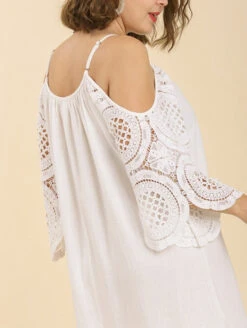 Sophie Cold Shoulder Dress 6 Sophie Cold Shoulder Dress -Chantelle Sales Store SophieColdShoulderDressOffWhiteWC3468Back