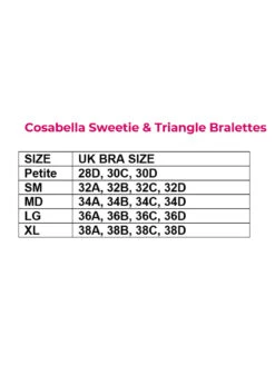 Cosabella Never Say Never Sweetie Bralette 5 Cosabella Never Say Never Sweetie Bralette -Chantelle Sales Store SweetieandTriangleSizeChartCarousel b99bfe14 016c 46d2 9f97 a04e89c787b4