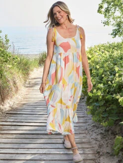 Tribal Tiered Maxi Dress