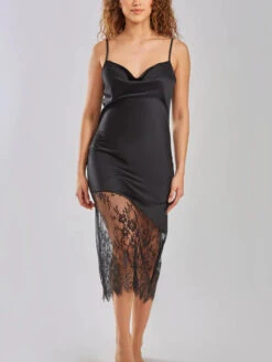 ICollection Abigail Chemise 9 ICollection Abigail Chemise -Chantelle Sales Store iCollectionAbigailXChemiseBlack78260 X FrontAlt