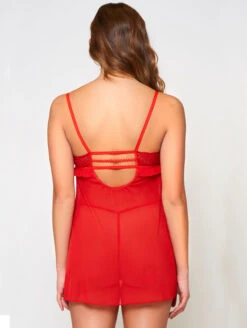 ICollection Daisy Babydoll 11 ICollection Daisy Babydoll -Chantelle Sales Store iCollectionDaisyBabydollRed8101 X Back